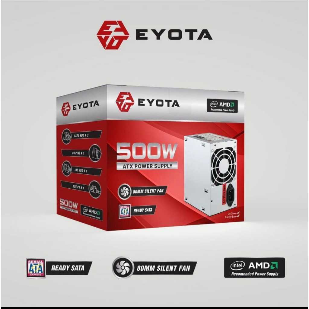 แหล่งจ่ายไฟ Eyota 500W / PSU คอมพิวเตอร์ 500 วัตต์ / PSU ภายใน 500W