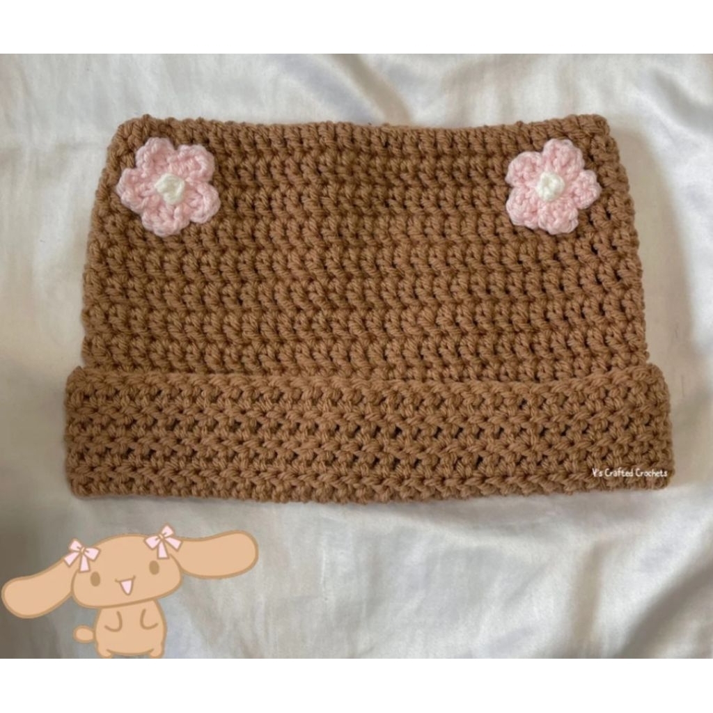 HANDMADE MOCHA SANRIO BEANIE HAT/CINNAMOROLL GIRLFRIEND/MOKA SANRIO HAT/CINNAMOANGELS/SANRIO HAT