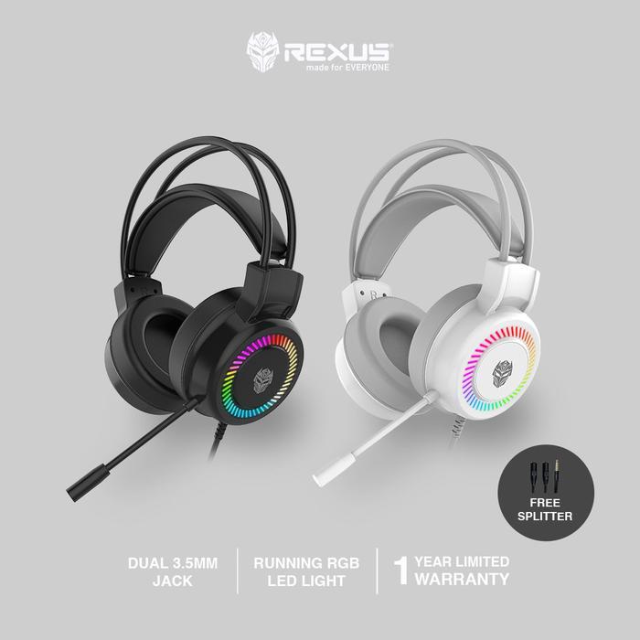 Rexus SH39 / SH-39 ชุดหูฟังสําหรับเล่นเกมหลายแพลตฟอร์มการรับประกันอย่างเป็นทางการ - สีดํา