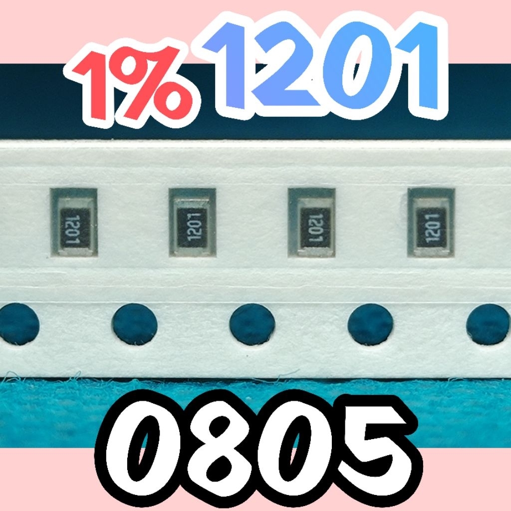 10pcs ชิปตัวต้านทาน smd 1201 122 1K20 1% ขนาด 2012 0805 1.2Kohm 1.2K โอห์ม 1.2 kohm 1.2 Kohm 1.2K โอ