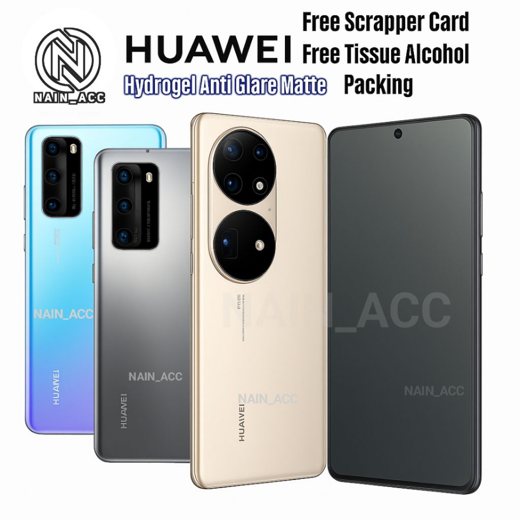 LAYAR HYDROGEL สําหรับ HUAWEI P50 P50Pro P40 P40 Pro P40Pro + P30 P30Pro P30 Lite P20 P20 Pro ใหม่ H