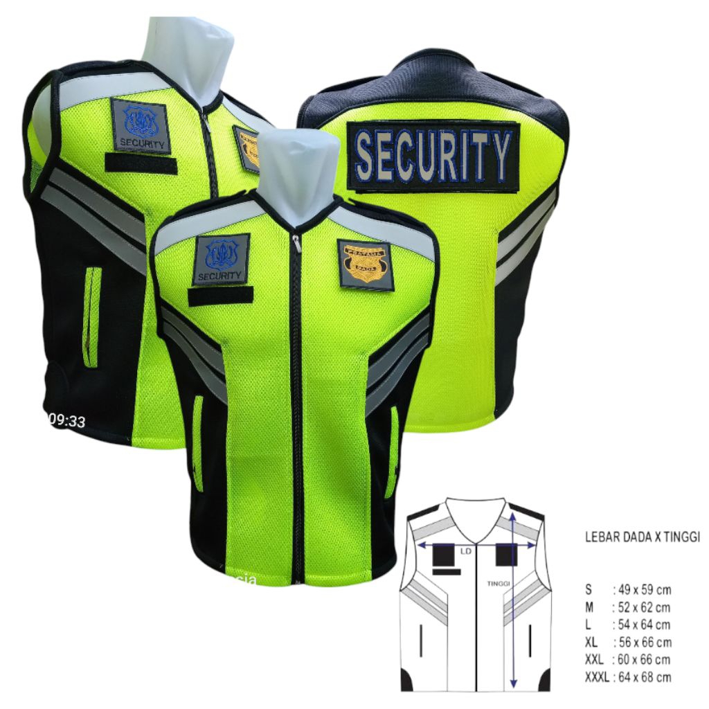 THICK DOUBELMES MATERIAL SECURITY VEST ฟรีชื่อ