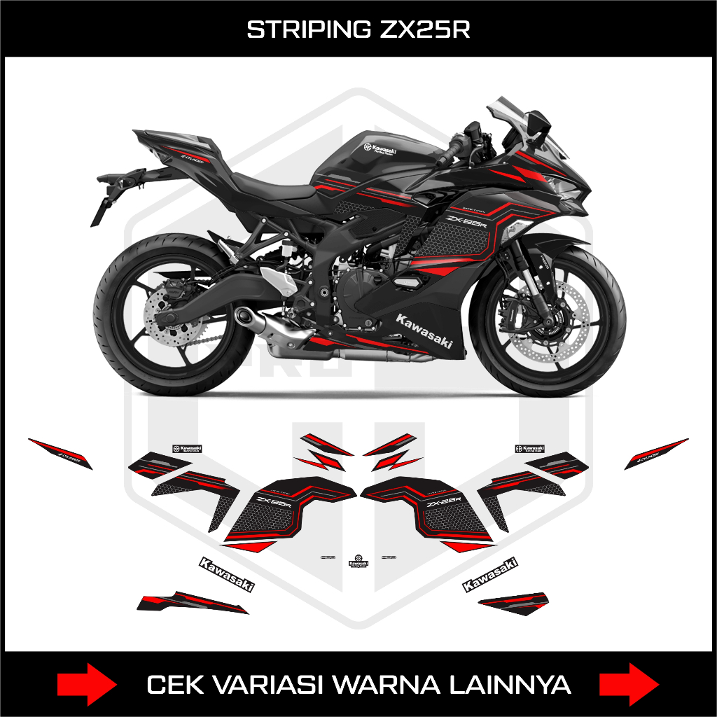 NINJA ZX25R สติ๊กเกอร์ STRIPING / KAWASAKI NINJA ZX 25RR ตัวแปร DECAL