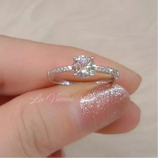 La Vienne - Agathe - Cincin Titanium Wanita Anti Karat - Gold Silver Rosegold - Mewah dan Elegan Cocok untuk Nikah Couple Pasangan Kondangan dan sehari hari