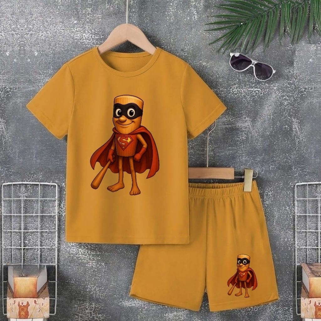 TUNG TUNG SUPERMAN CHILDRENS SUIT AGES 2-10 ปี