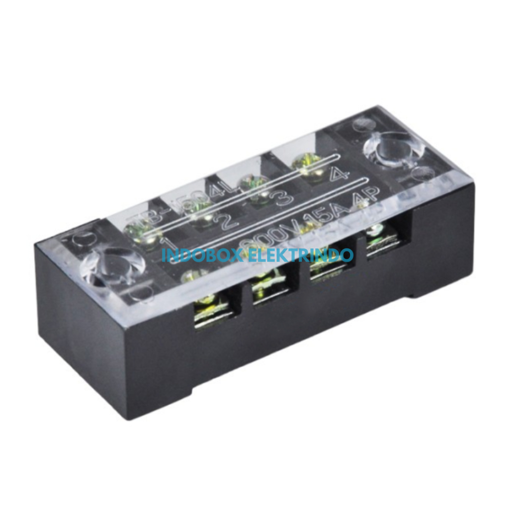 TAB Terminal Block TB1504 4 Pole 15A - Terminal Block 4P 15A