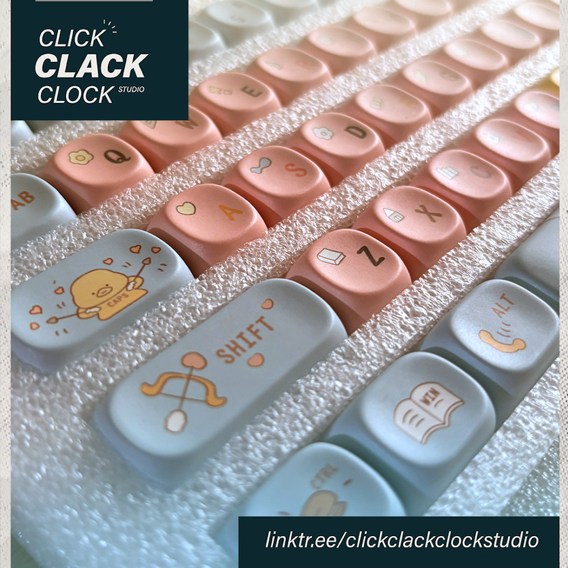 KEYCAPS - Encounter MCA / MOA Keycaps MOA like - PBT Mechanical Keycap สีชมพูน่ารัก