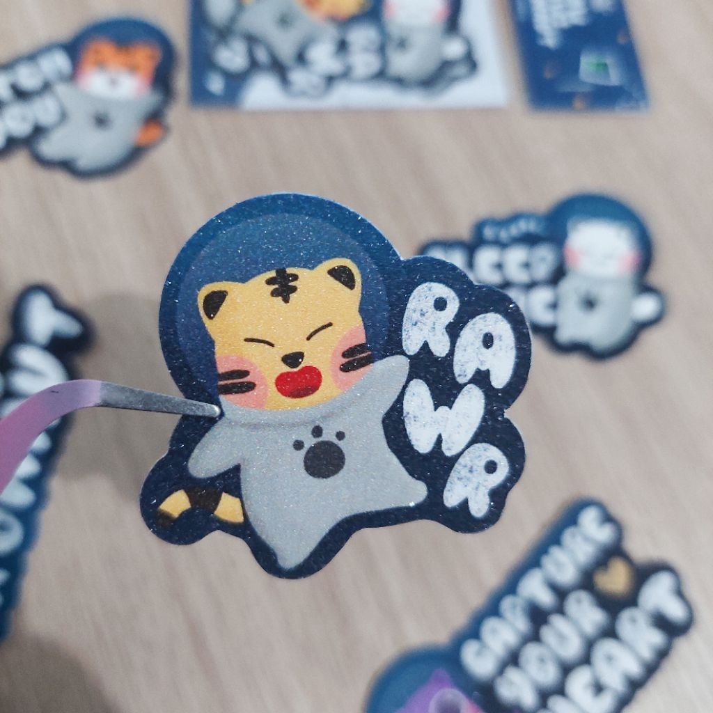 Pawpawshoess Gang Sticker/Glitter Die Cut Sticker/Cat Sticker/Sevent