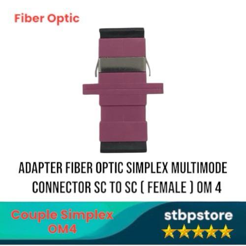 Simplex Multimode OM4 SC Adapter/ Simplex OM4 SC Coupler
