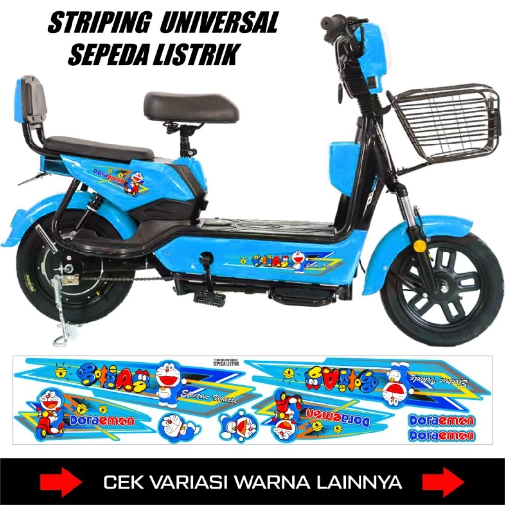Universal ไฟฟ้าจักรยาน Striping สติกเกอร์ Doraemon Motif / สติกเกอร์รายการ Variation ทุกชนิดเด็กจักรยานไฟฟ้า / Doraemon อุปกรณ์เสริม Decal สําหรับจักรยานไฟฟ้าแปลกใหม่ / Dragonfly / Goda / Viar / Selis / Uwinfly /Genio