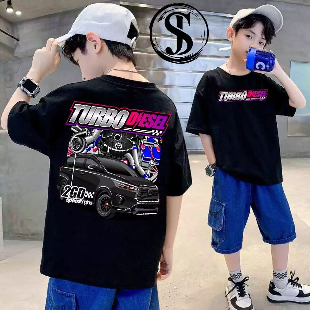 MESIN เด็ก Racing เสื้อยืด TURBO DIESEL ENGINE INNOVA 2GD SPEED ENGINE ดัดแปลงรถเสื้อ Speedcious ยาน