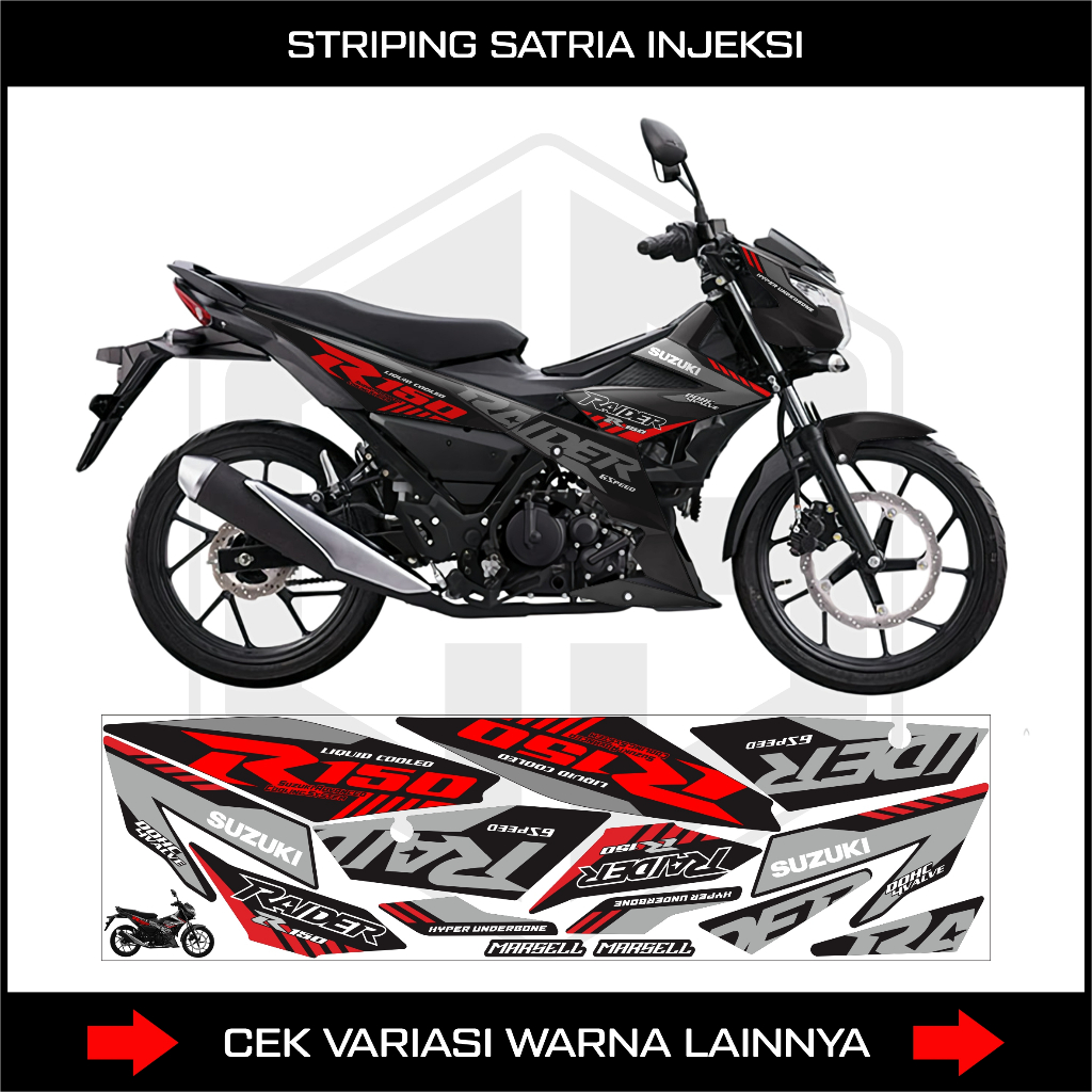 สติ๊กเกอร์ STRIPING SATRIA F150 INJECTION / DECAL VARIATION SUZUKI SATRIA FU 150 FI