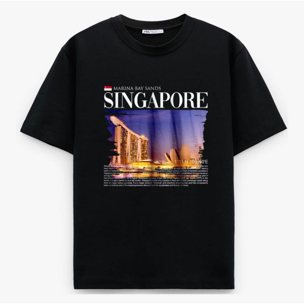 เสื้อยืด MARINA BAY SINGAPORE SOUVENIR