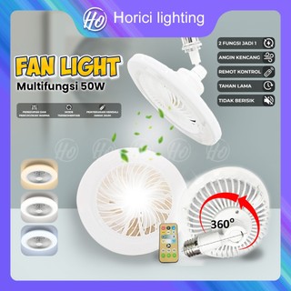HORICI Lampu Kipas Angin AC E27 30/50Watt Lampu LED Kipas Angin Gantung Plafon + Remote 2 in 1