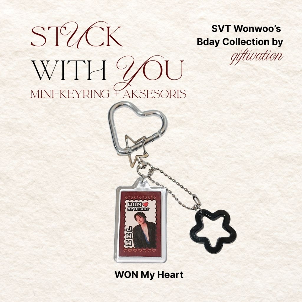 SEVENTEEN WONWOO KEYRING KEYCHAIN FANMADE BDAY COLLECTION