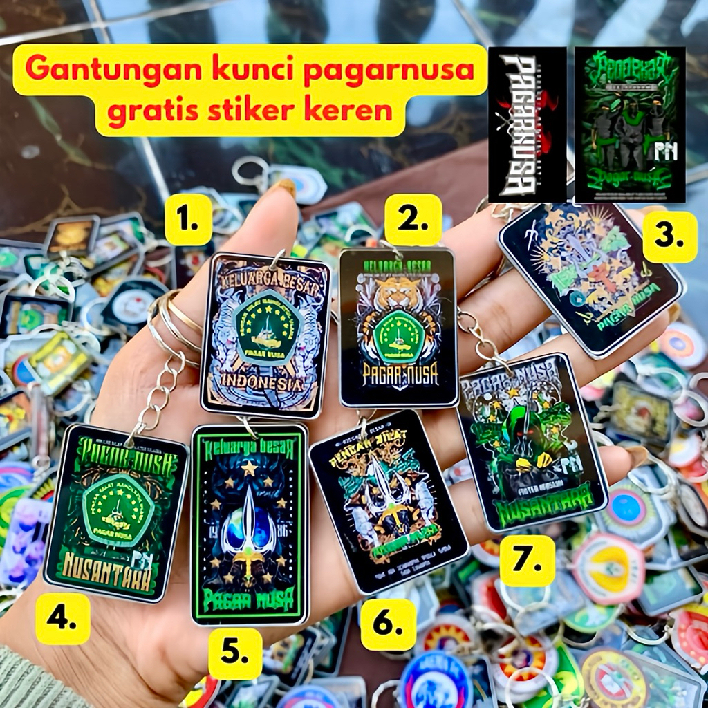 GANTUNGAN (สติ๊กเกอร์ฟรี) PAGARNUSA PN ACRYLIC KEYCHAIN PICTURE 2 ด้าน