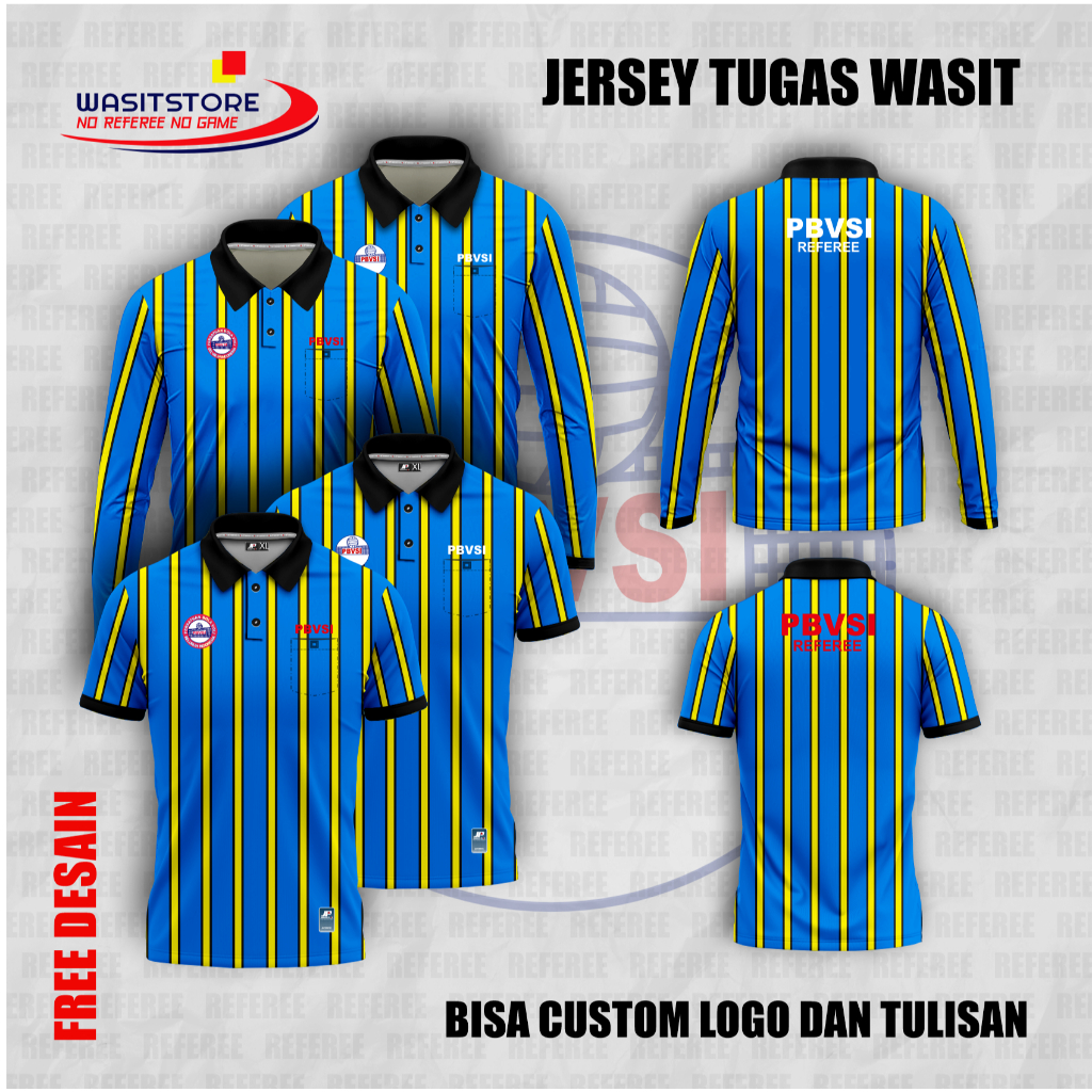 PREMIUM PRINTING VOLLEYBALL REFEREE JERSEY เสื้อโปโล (PBVSI - PBVSI REFEREE)