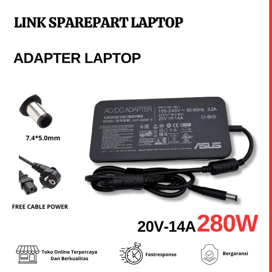 ASUS ADP-280BB B แล็ปท็อป Adapter แล็ปท็อปชาร์จอะแดปเตอร์ 20V 14A 280W สําหรับ MSI GE75-9SF PG35VQ P