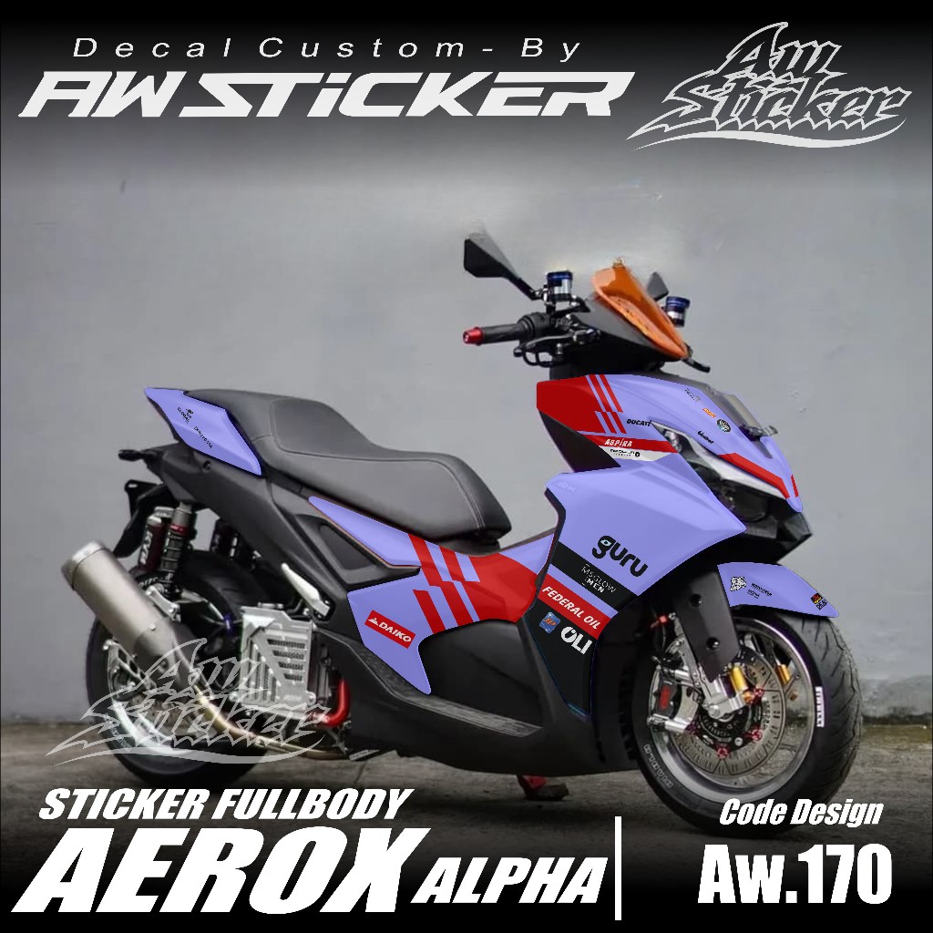 รูปลอก Aerox Alpha Full Body สติกเกอร์ Aerox CX 2025 Cool Striping Aerox Alpha Cx 2025 รูปลอก Variat