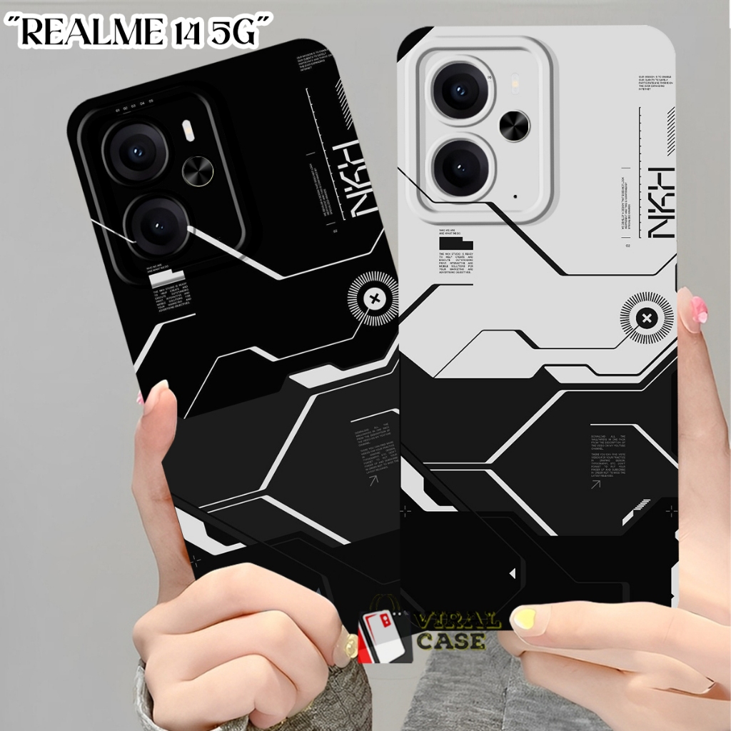HP เคส Realme 14 5G / Realme 14T 5G / Realme 11 / 12 / 12+ / 13 4G / 13 5G - เคสแฟชั่นบทคัดย่อ - เคส