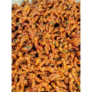 usus krcpy kriuk kripik usus ayam pedas daun jeruk renyah cikruh