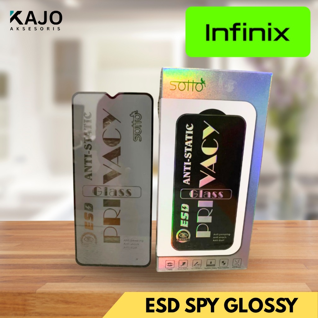 ฟิล์มกระจกนิรภัย ESD SPY GLOSSY INFINIX