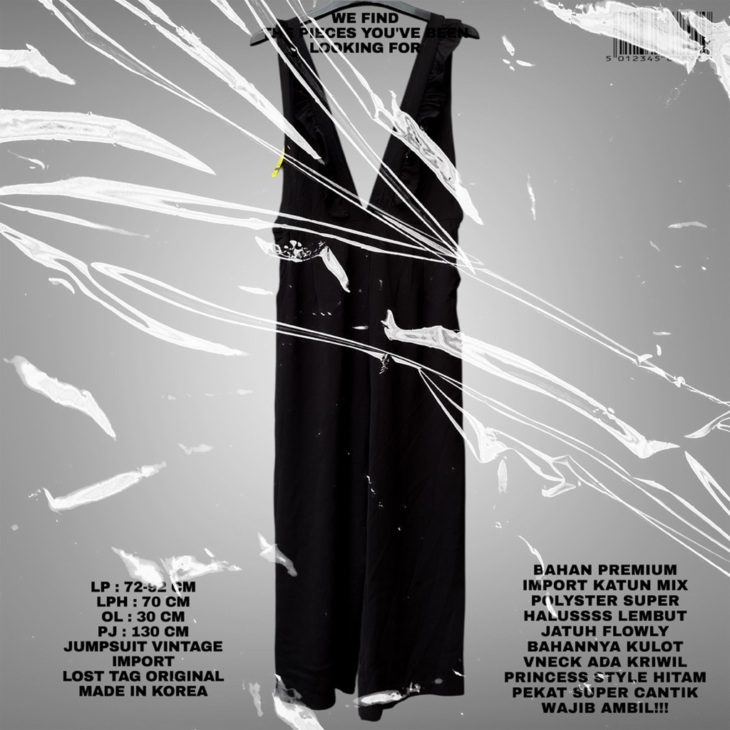 พรีเมี่ยมนําเข้าชุดกระโดด/KOREAN JUMPSUIT/ PRINCESS KRIWL JUMPSUIT/UV NECKOREA LOOK CULOT JUMPSUIT/K