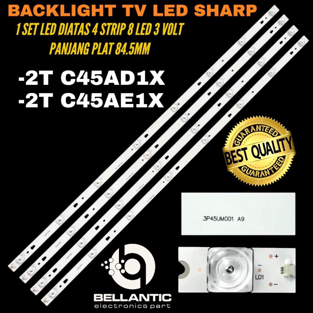 SHARP 45 INCH LED TV BACKLIGHT 2T-C45AD1X- 2T-C45AE1X SHARP LED TV BACKLIGHT