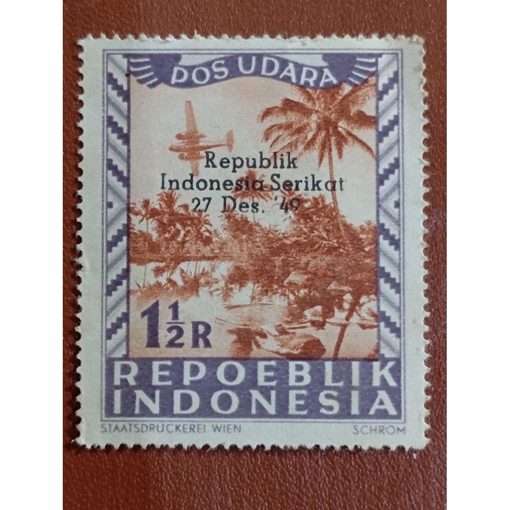 Wina Pos Air Stamp 11⁄2R Ct.Repoeblik อินโดนีเซีย Serikat 49