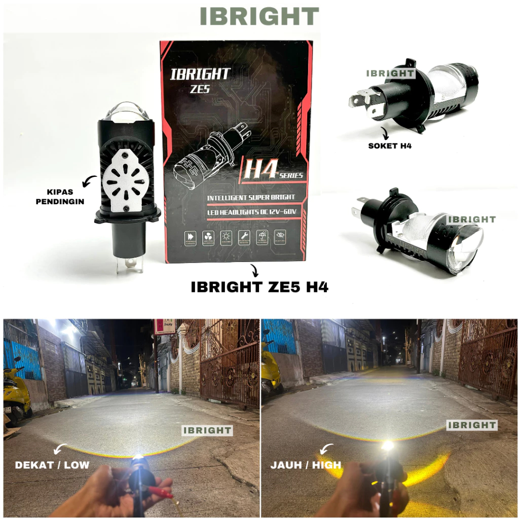 IBRIGHT - ไฟหน้า H4 IBRIGHT ZE5 - IB-H4-ZE5