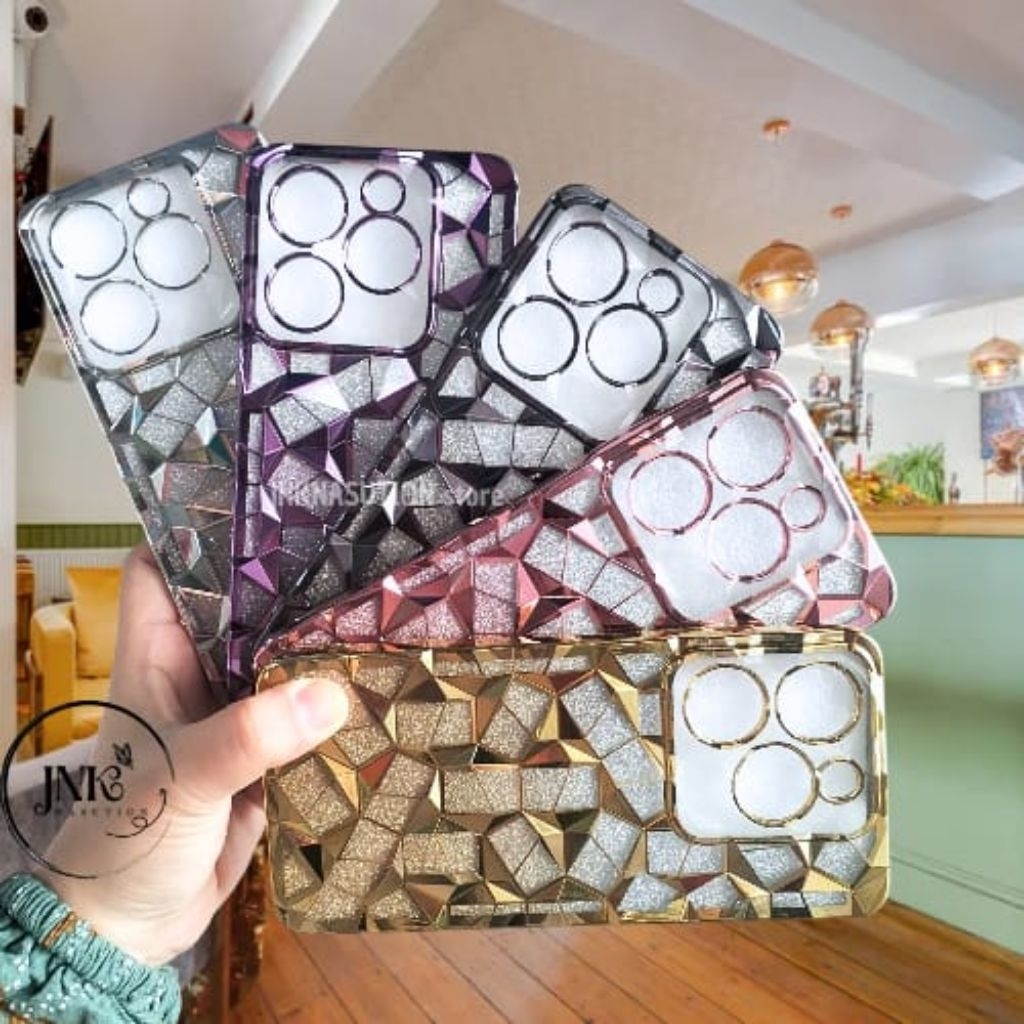 CASE DIAMOND GLITTER TIMBUL สําหรับ OPPO A3 NFC, A5i, A17, A3S, A3X, A58 4G, A15, A5, A9, A18, A38, 