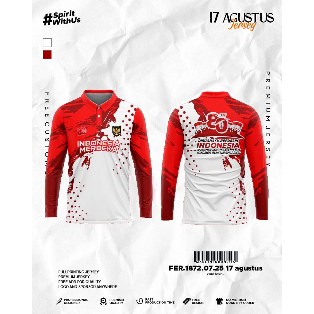 Custom 80th Anniversary of Indonesia Jersey