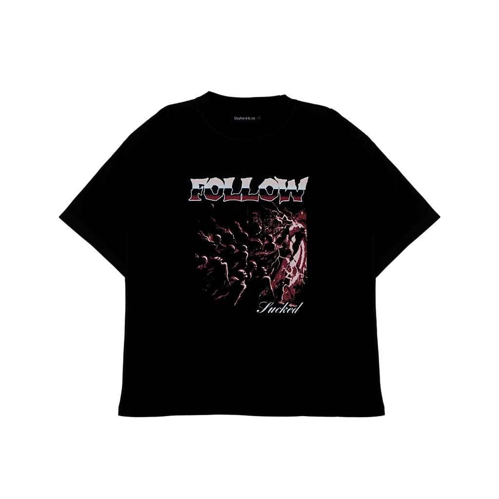 "FLLOW" เสื้อยืด OVERSIZE COTTON COMBED 20s | เสื้อยืดผู้ชาย DISTRO