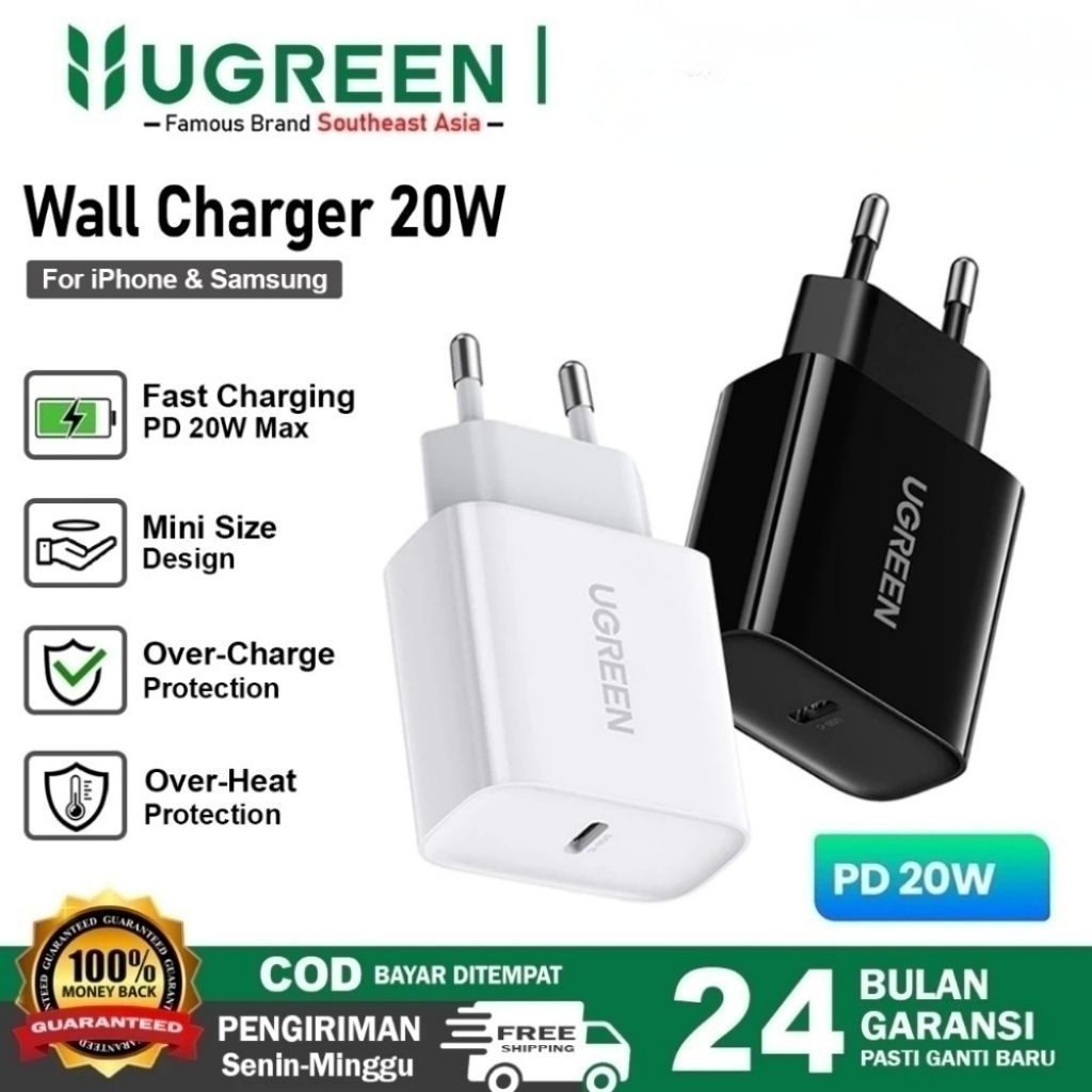 UGREEN หัวชาร์จ USB-C PD 20W