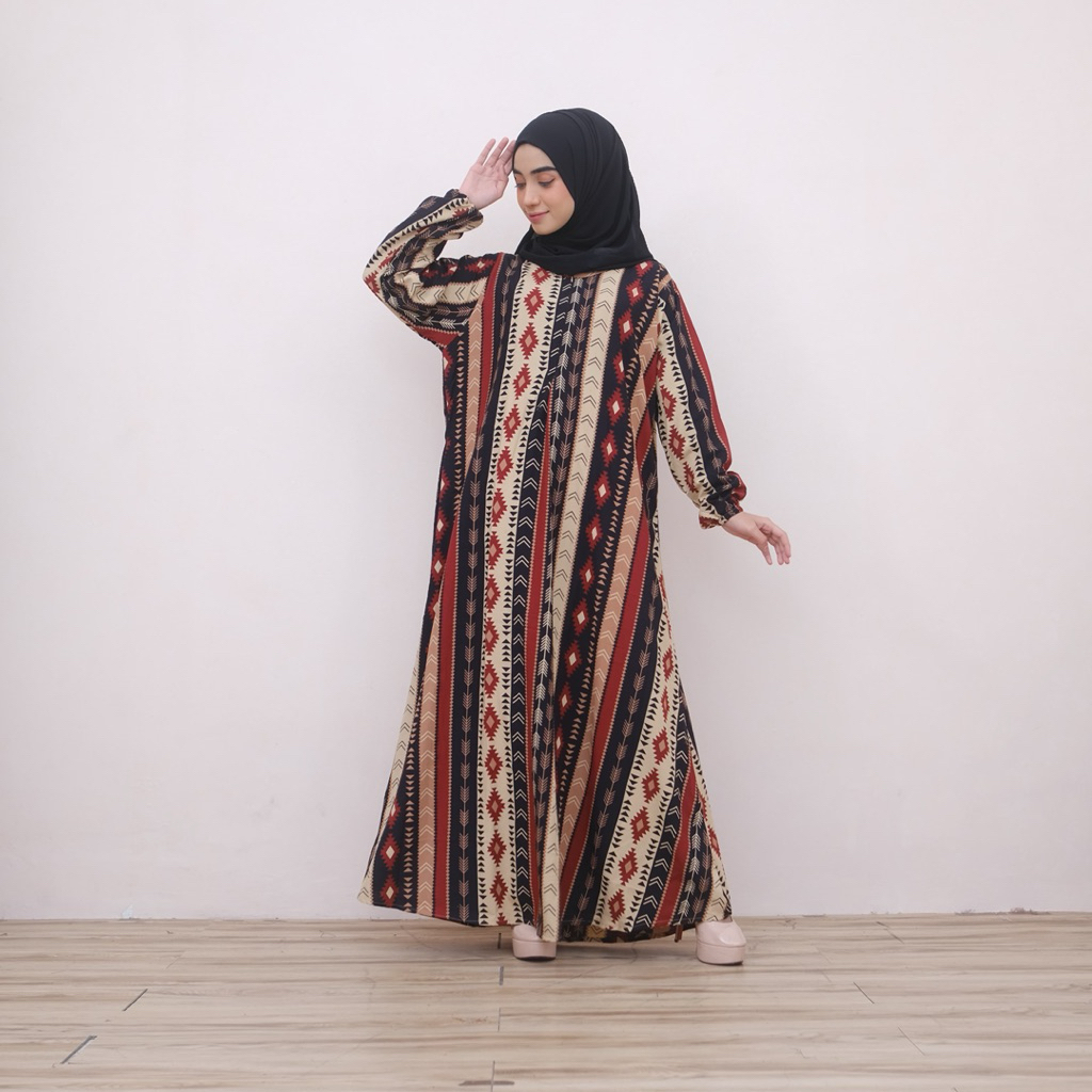 Abaya Gamis Dress Basma Aztec PRE ORDER โดย Ayunabellajkt