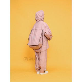 OSEAL Jas Hujan Ransel Backpack Pria Wanita Dewasa Full Seal Cheela Series Pink