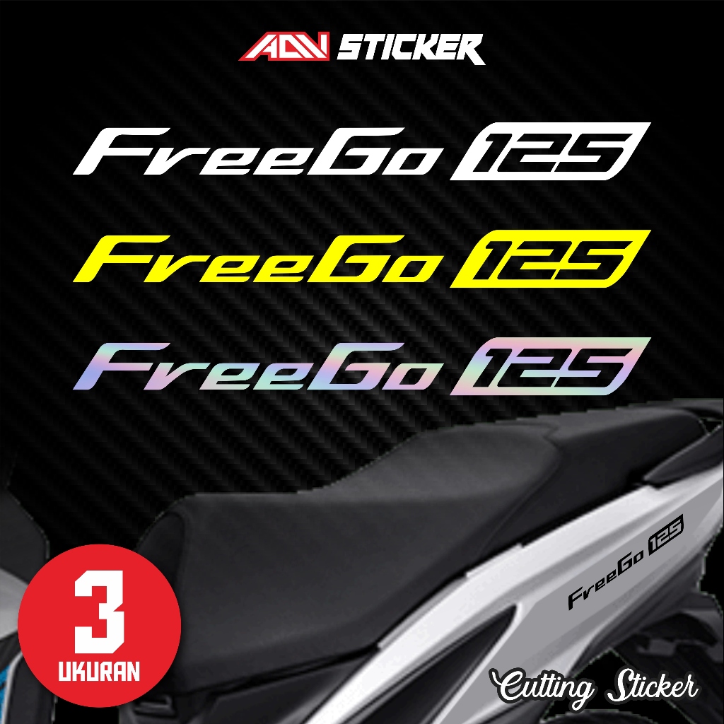 สติ๊กเกอร์ตัดโลโก้ YAMAHA FREEGO | สติ๊กเกอร์ตัดมอเตอร์ไซค์ พรีเมี่ยม | 3 ขนาด | 2 ชิ้น | 10 สี 80