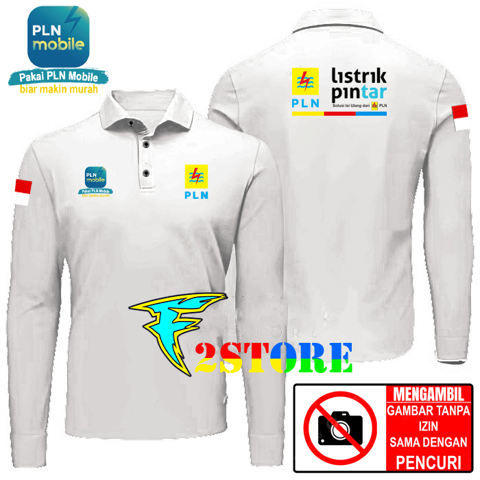 เสื้อยืดคอปกรุ่นเสื้อยืด PLN SMART - PLN MOBILE - ใช้ PLN Mobile - ให้มันขึ้น F2ASTORE