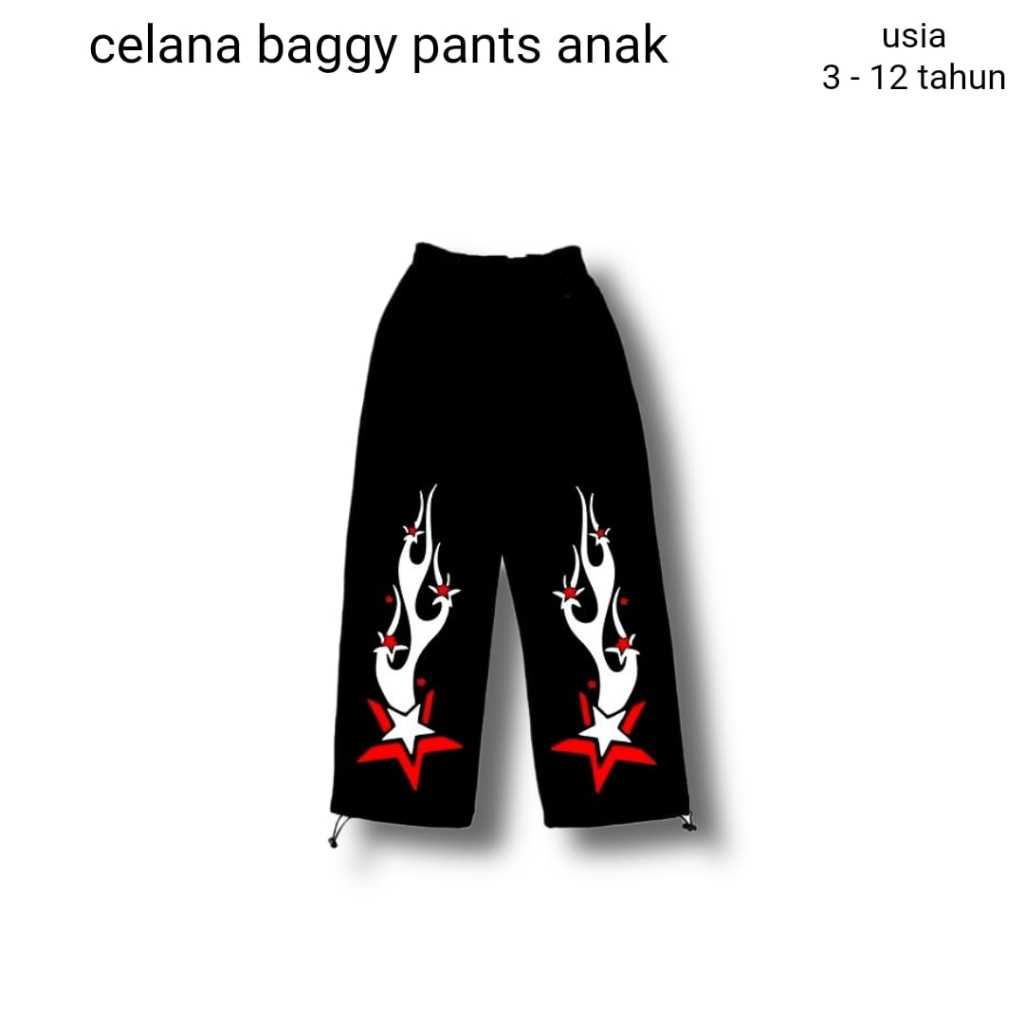 กางเกง Baggy สําหรับเด็ก // Casual Streetwear Skena Unisex