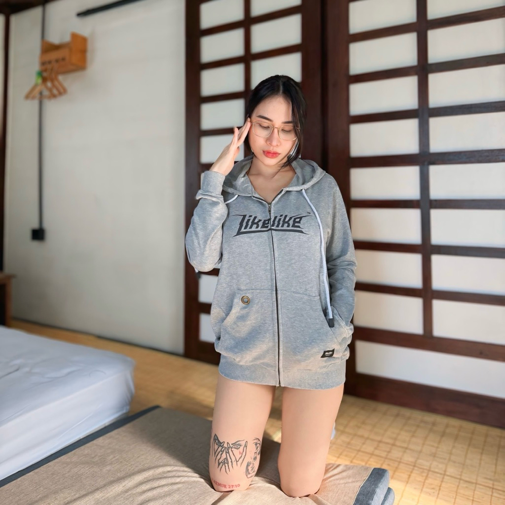 LIKEY BABY TERRY ZIPPER HOODIE // HD LK AR MISTY