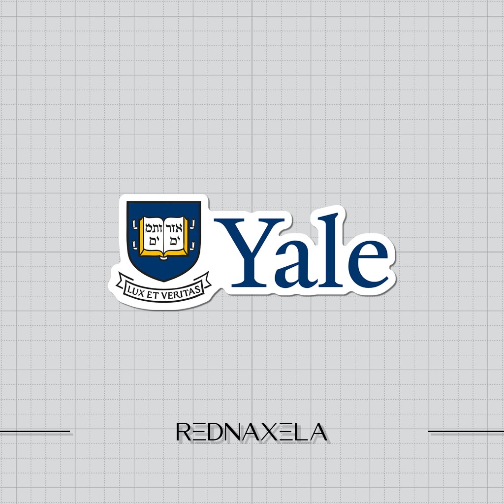 Yale University Logo 2 สติ๊กเกอร์ไวนิล สติ๊กเกอร์กระเป๋าเดินทางกันน้ํากลางแจ้ง