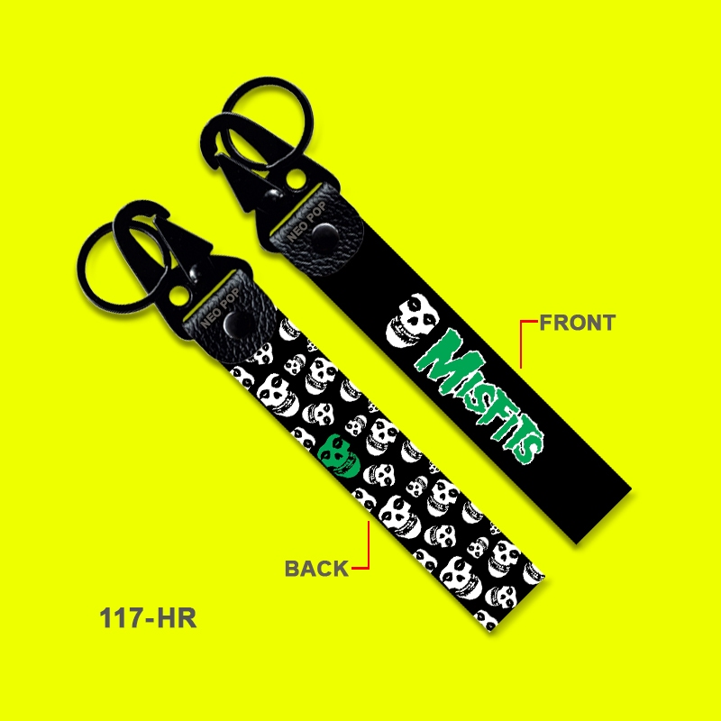 GANAMTUAN PREMIUM KEYCHAIN โลโก้ THE MISFITS BAND SKULL KEYCHAIN รถจักรยานยนต์รถ REMOTE KEYLESS BAND