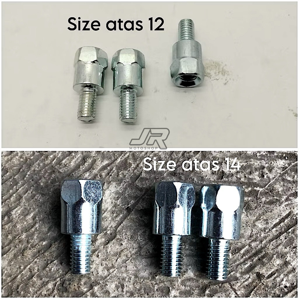 Silver กระจกมองหลังความสูงอะแดปเตอร์เนื้อหา 3 Vespa Sprint Primavera LX GTS I รับ 3V Universal รถจักรยานยนต์ / อะแดปเตอร์ Bolt / Vespa กระจกมองหลังรถจักรยานยนต์ความสูง / JR Motoshop