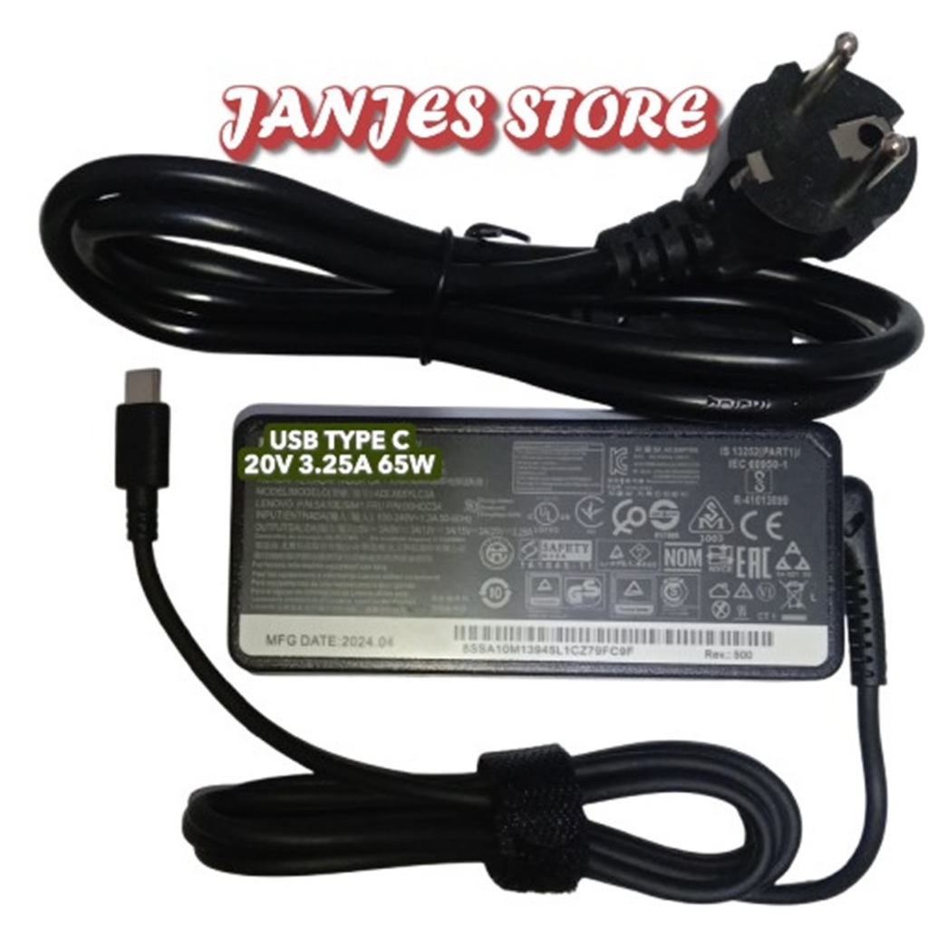 L3novo อะแดปเตอร์ชาร์จ Len 65W ประเภท C X1 T480 T480S T580 T580s T570 E580 E585 E480 L380 L480 L580 