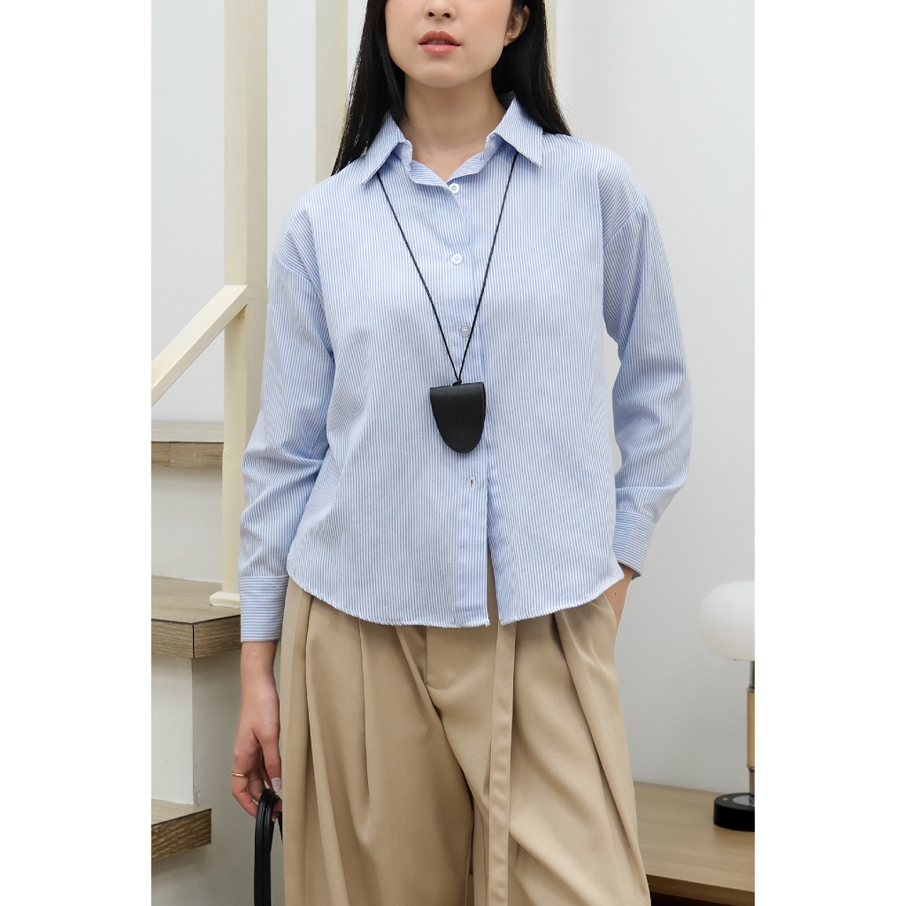 เสื้อเชิ้ตลายทางผู้หญิง KEMEJA | เสื้อลายฮันนี่ | HULM