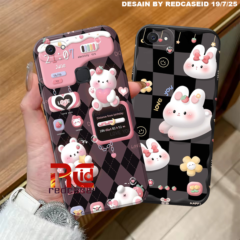เคสโทรศัพท์ HP ViVo V7 / V7 Plus / Y69 / Y71 / Y83 / Y81 / V5 / V5 Lite - Cute Bear Motif Procamera 