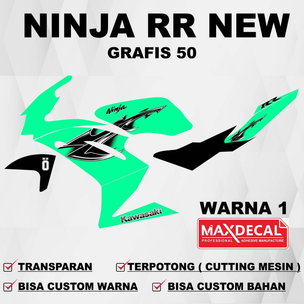 Ninja RR ใหม่ 150 สติกเกอร์ / Ninja RR ใหม่ 150 Striping / Ninja RR ใหม่ 150 กราฟิก Striping Decal ส