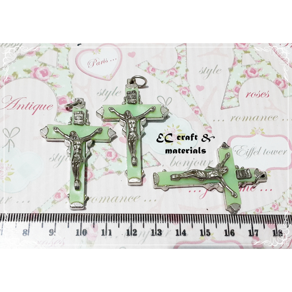 CHARMS PENDANT CROSS ROSARY CRUCIFIXION CROSS สําหรับ ROSARY