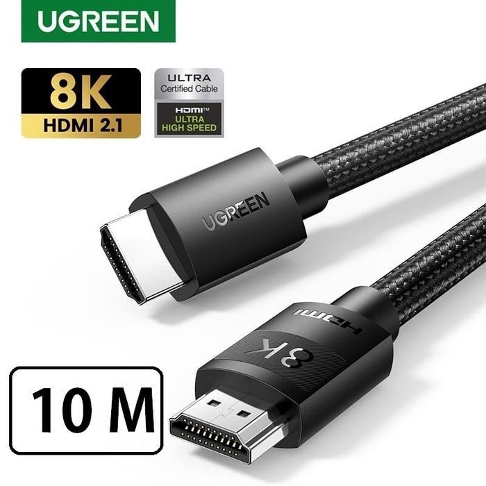 10 เมตร UGREEN CABLE HDMI 8K 2.1 VERSION NYLON 10M BLACK / 60633 8 k M v2.1