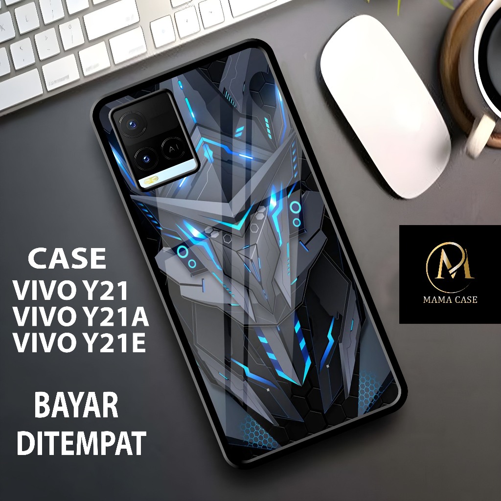 MA Case VIVO Y21 Y21A Y21E Y21S Case Hp Glossy Casing Hardcase R0b0t Cool - Case Glossy 2D Shiny